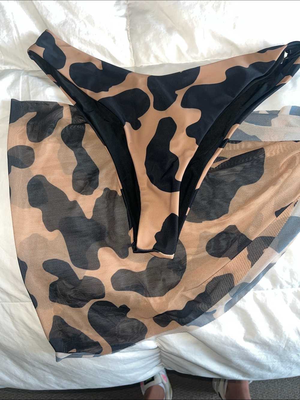 Beginning Boutique Black and Tan Camo Bikini Bottom